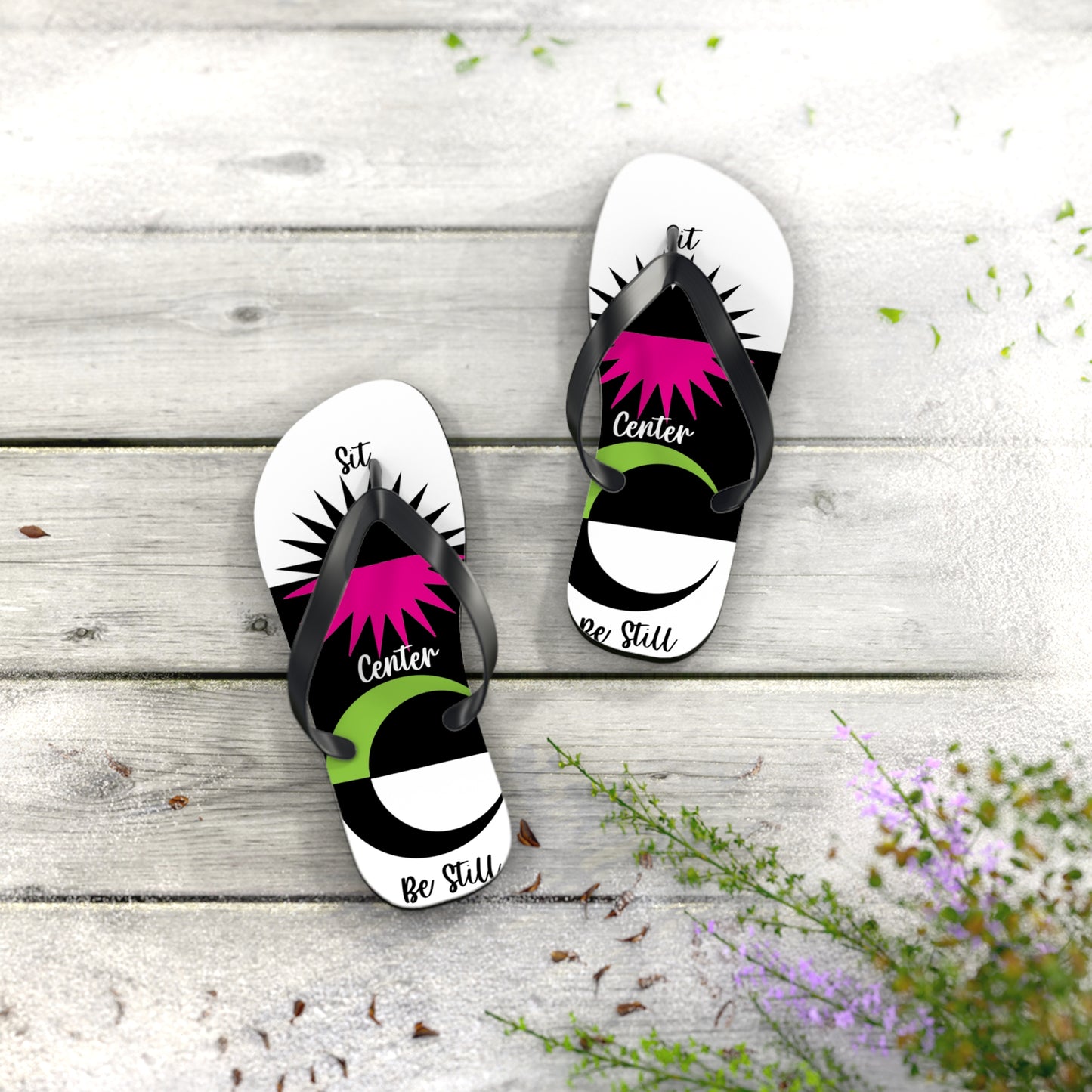 I Love Yoga Flip Flops