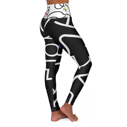 Pop Dots of Color High Waisted Yoga Leggings