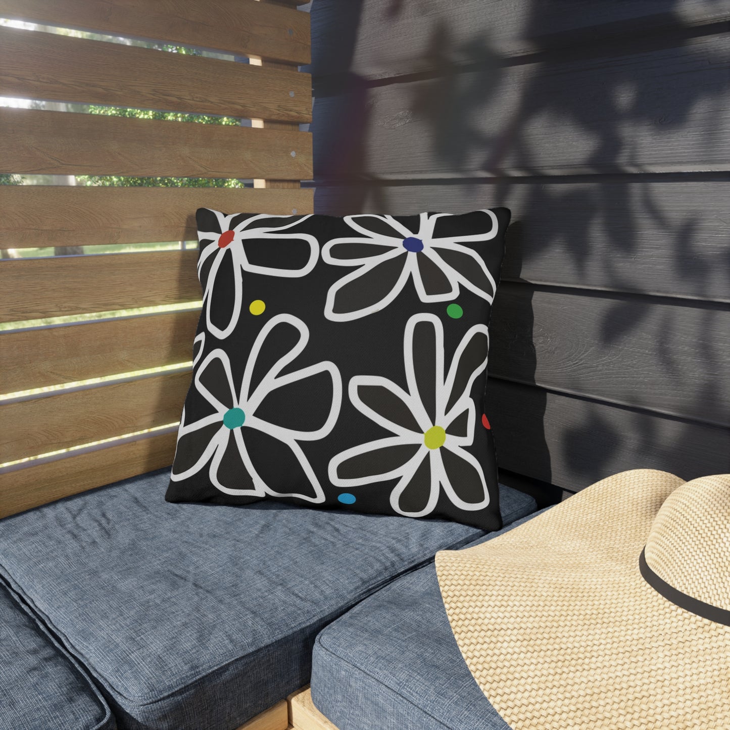Summer Flower Love Outdoor Pillows
