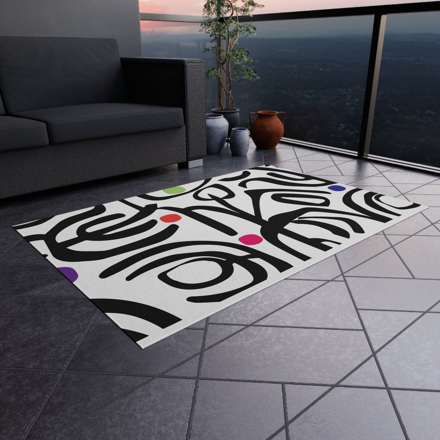 Bold Strokes Outdoor Rug