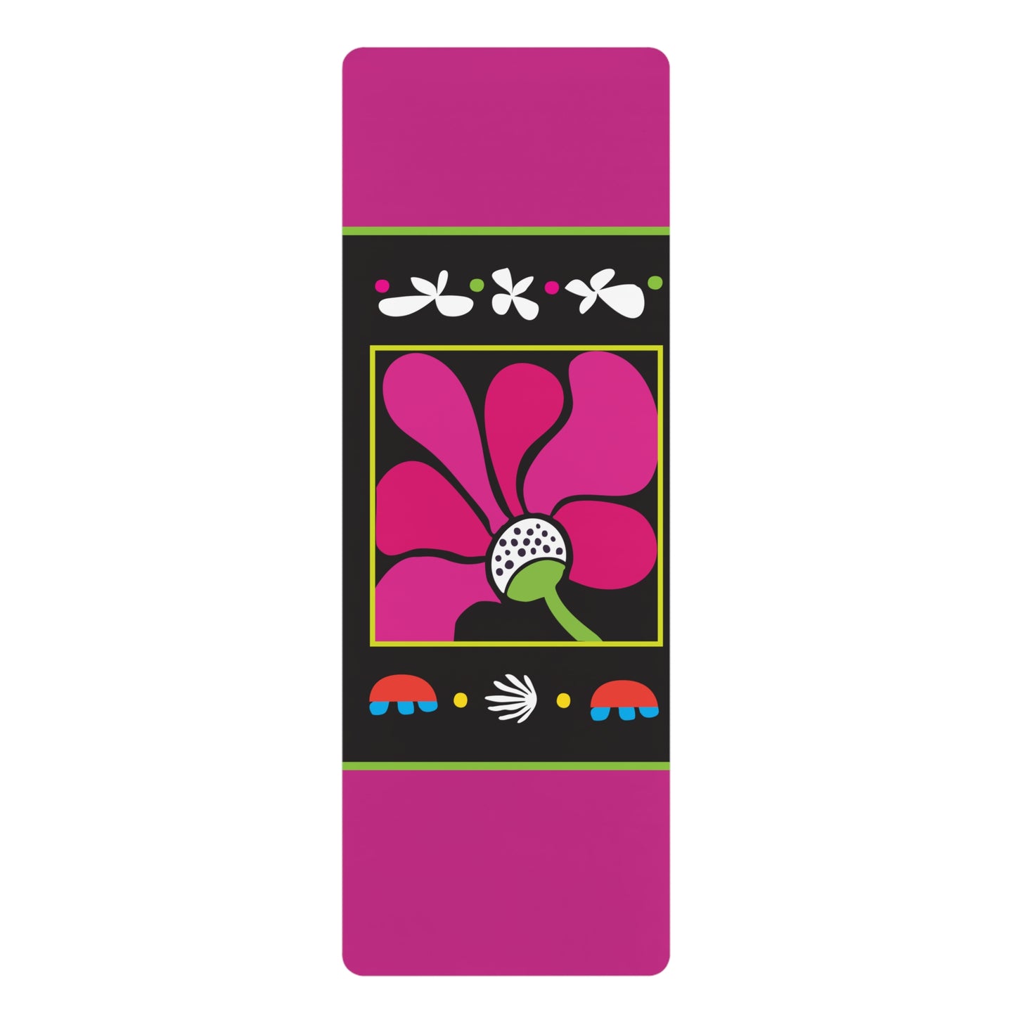 Bloom Noir  Rubber Yoga Mat