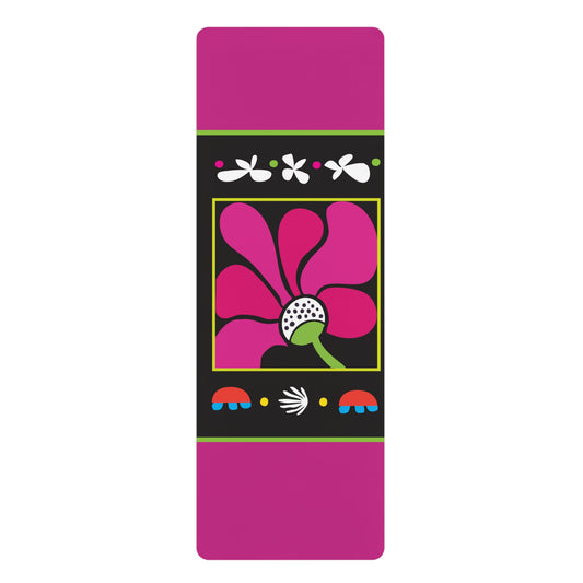 Bloom Noir  Rubber Yoga Mat