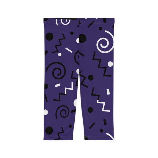 Purple Swirlverse  Women’s Capri Leggings