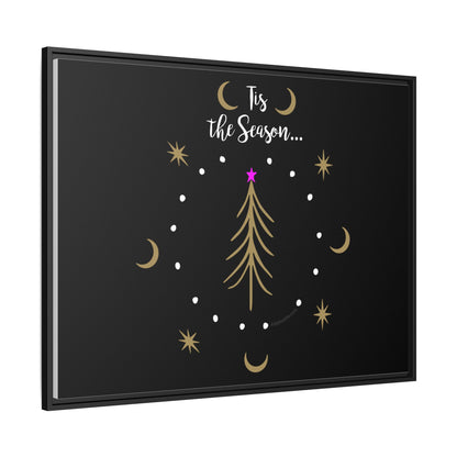 Tis the Season Gold tree Canvas