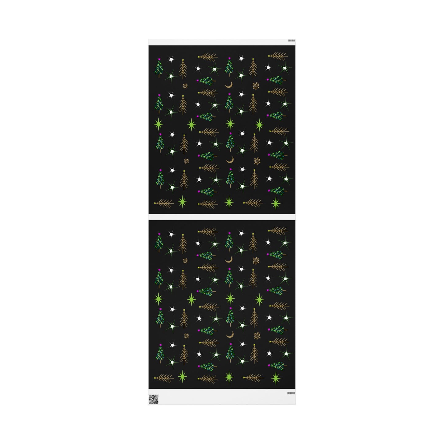 Gold Holiday Trees Wrapping Papers