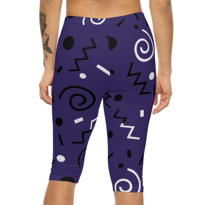 Purple Swirlverse  Women’s Capri Leggings