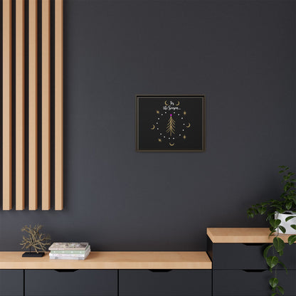 Tis the Season Gold tree Canvas