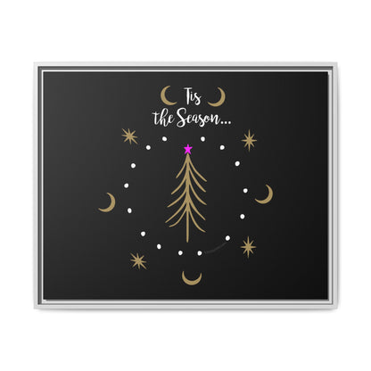 Tis the Season Gold tree Canvas