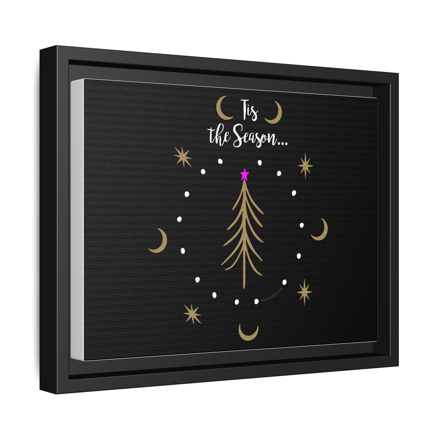 Tis the Season Gold tree Canvas