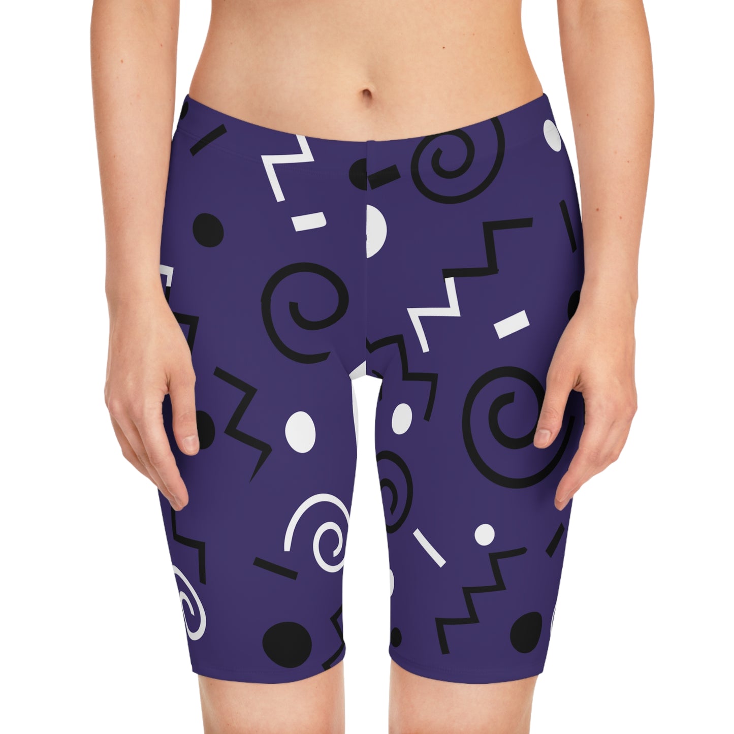 Purple Swirlverse Women's Bike Shorts