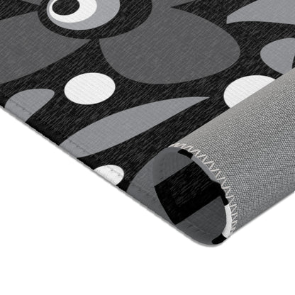 Midnight Mod Flower Area Rugs