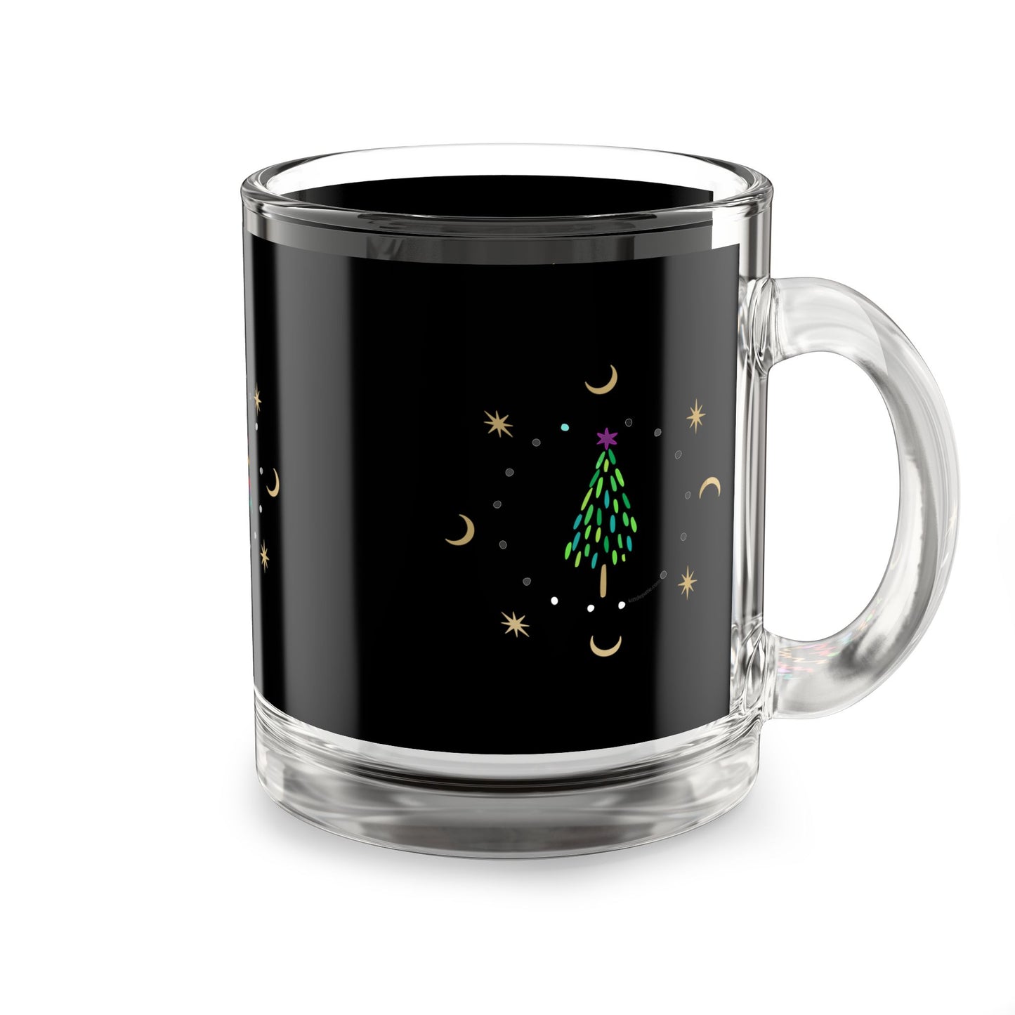 Holiday Trees Glass Mug, 10oz