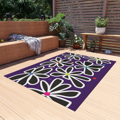 Summer Flower Love Outdoor Rug