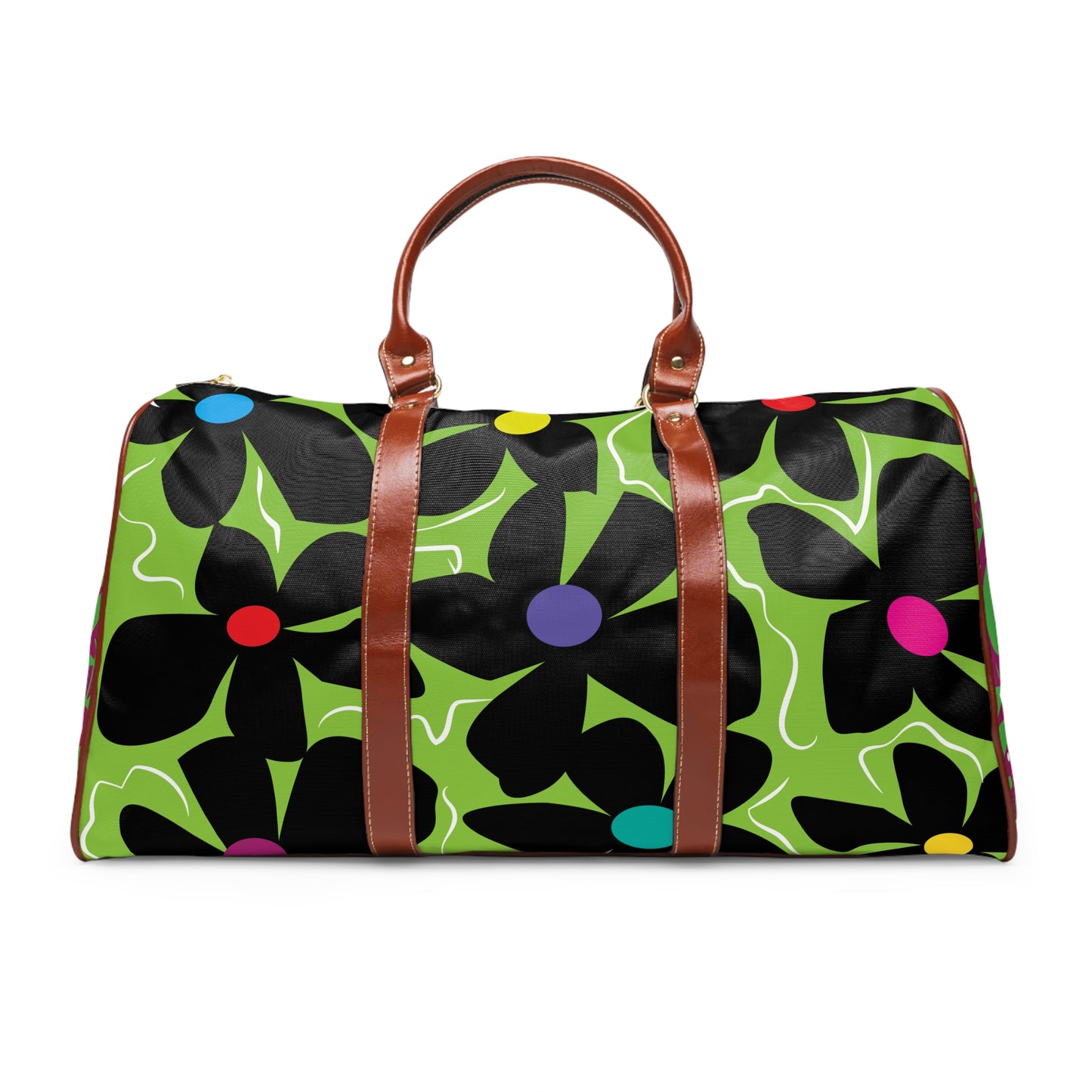 Lime Daisey Dazzle Waterproof Travel Bag
