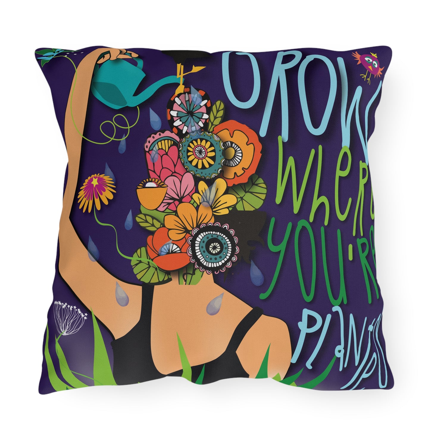 Grow Where You're Planted Outdoor Pillow