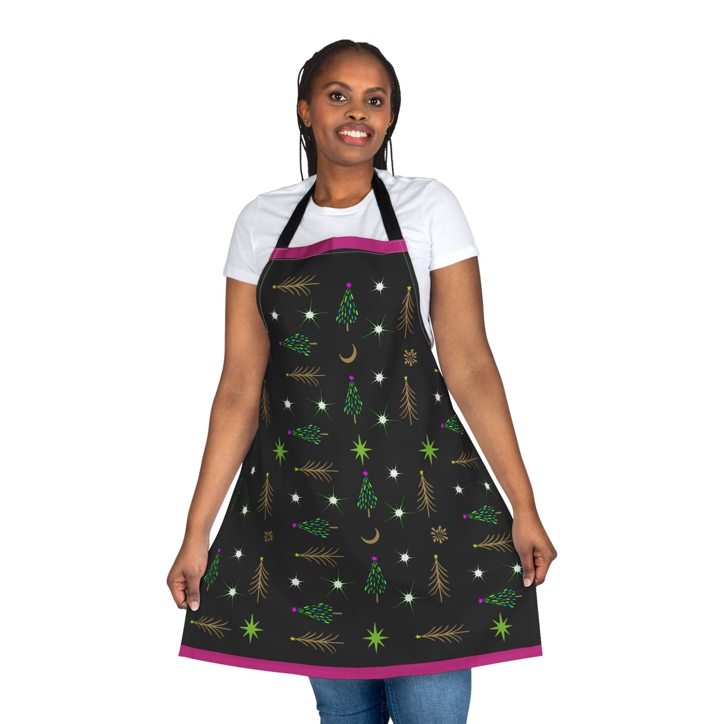 Gold Trees Apron, 5-Color Straps (AOP)
