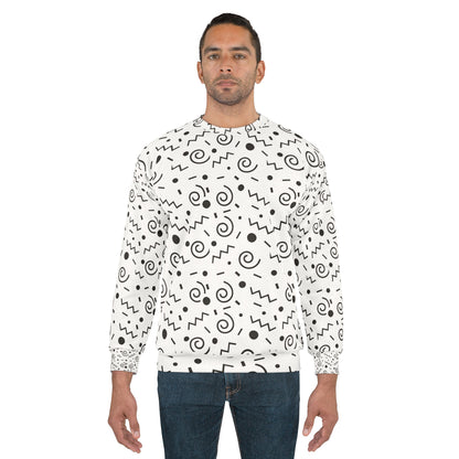 Black and White Unisex Sweatshirt