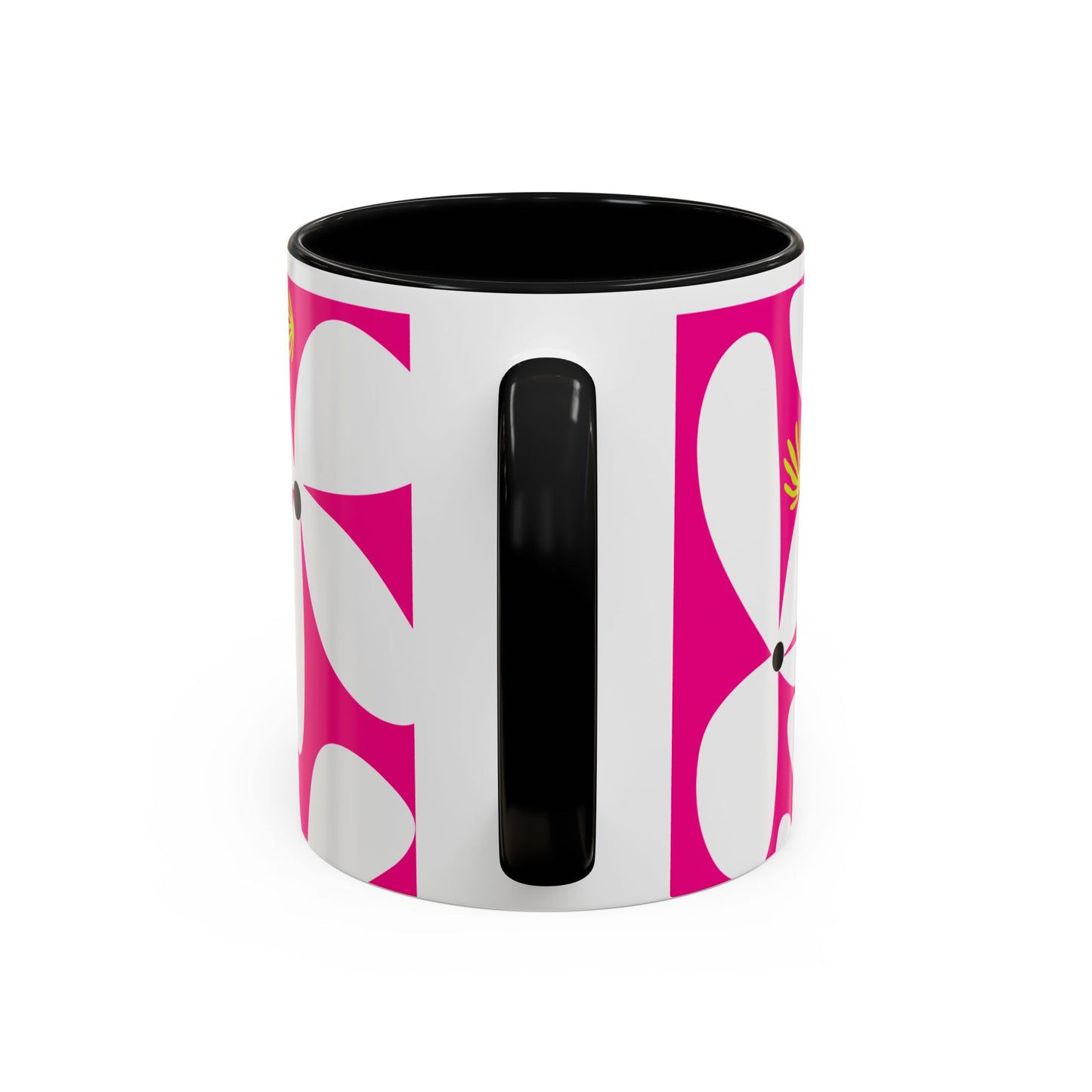 Pink Pop Daisy Accent Coffee Mug (11oz)