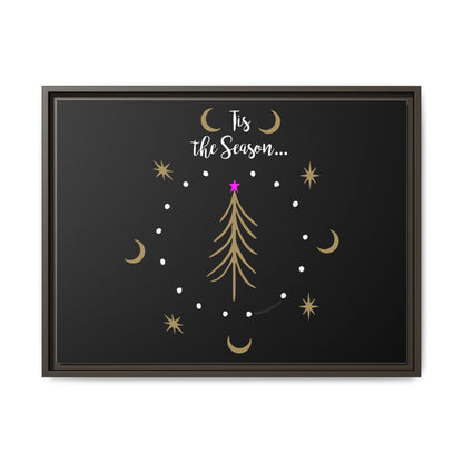 Tis the Season Gold tree Canvas