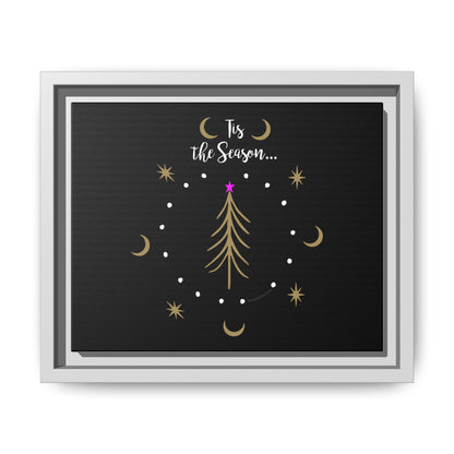 Tis the Season Gold tree Canvas