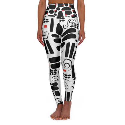 Black and White Twist  High Waisted Yoga Leggings