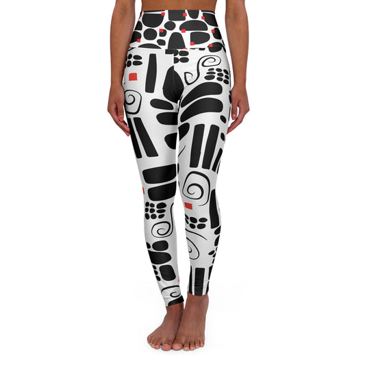 Black and White Twist  High Waisted Yoga Leggings