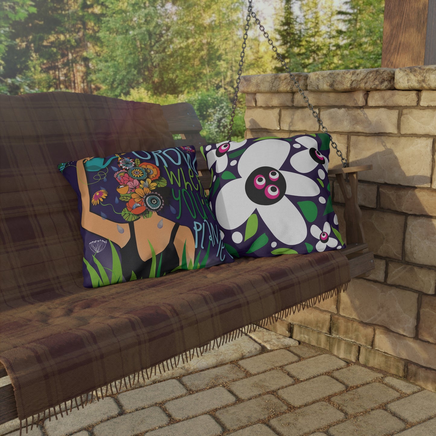 Grow Where You're Planted Outdoor Pillow