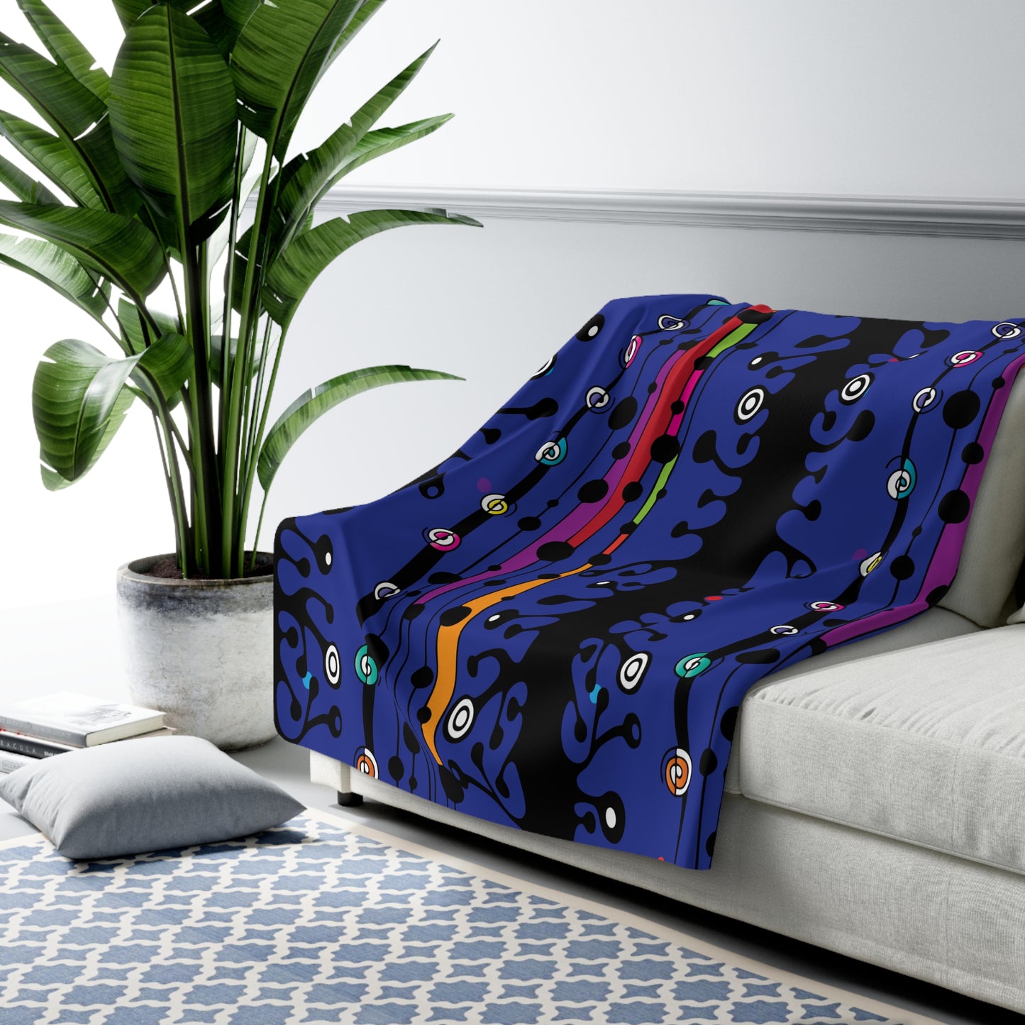 Blue Groove Sherpa Fleece Blanket