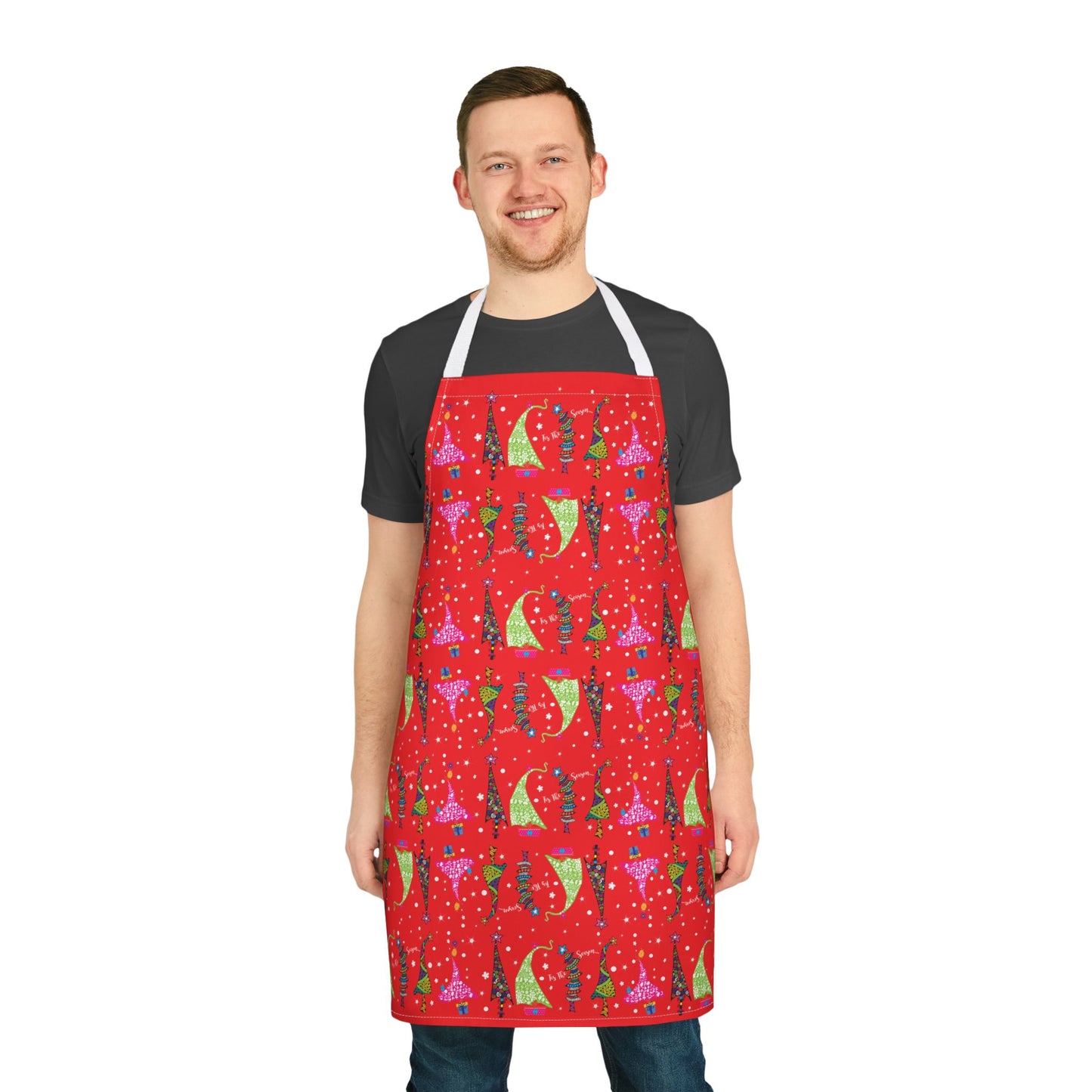 Red 3 Trees Apron