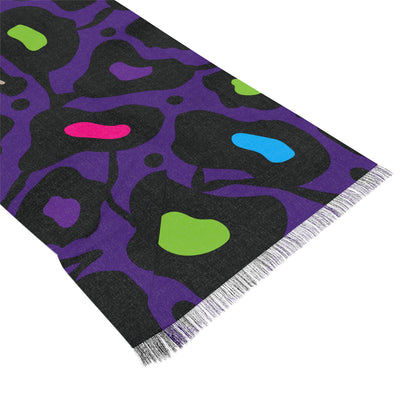 Purple Vivid Petals Light Scarf