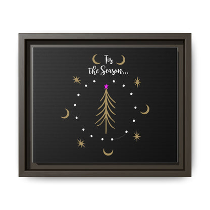 Tis the Season Gold tree Canvas