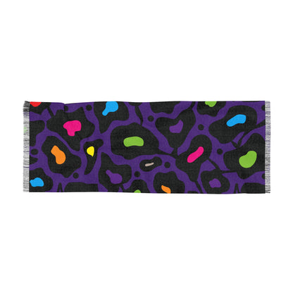 Purple Vivid Petals Light Scarf