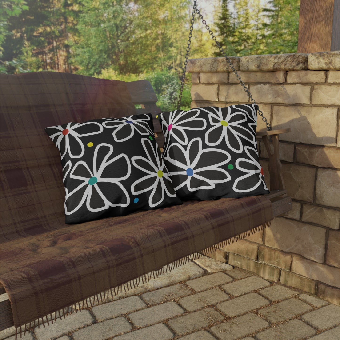 Summer Flower Love Outdoor Pillows