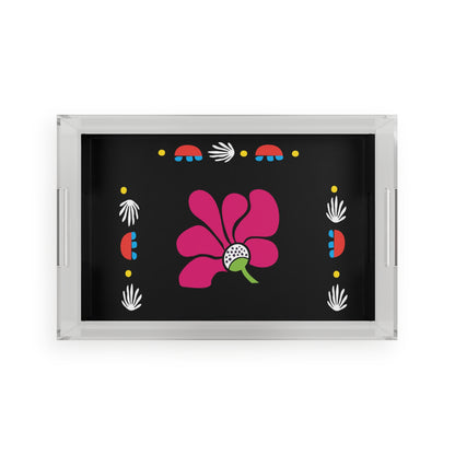 Bloom Noir Acrylic Serving Tray