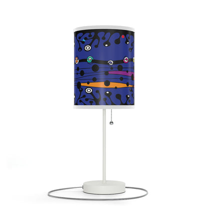 Blue Groove Lamp on a Stand