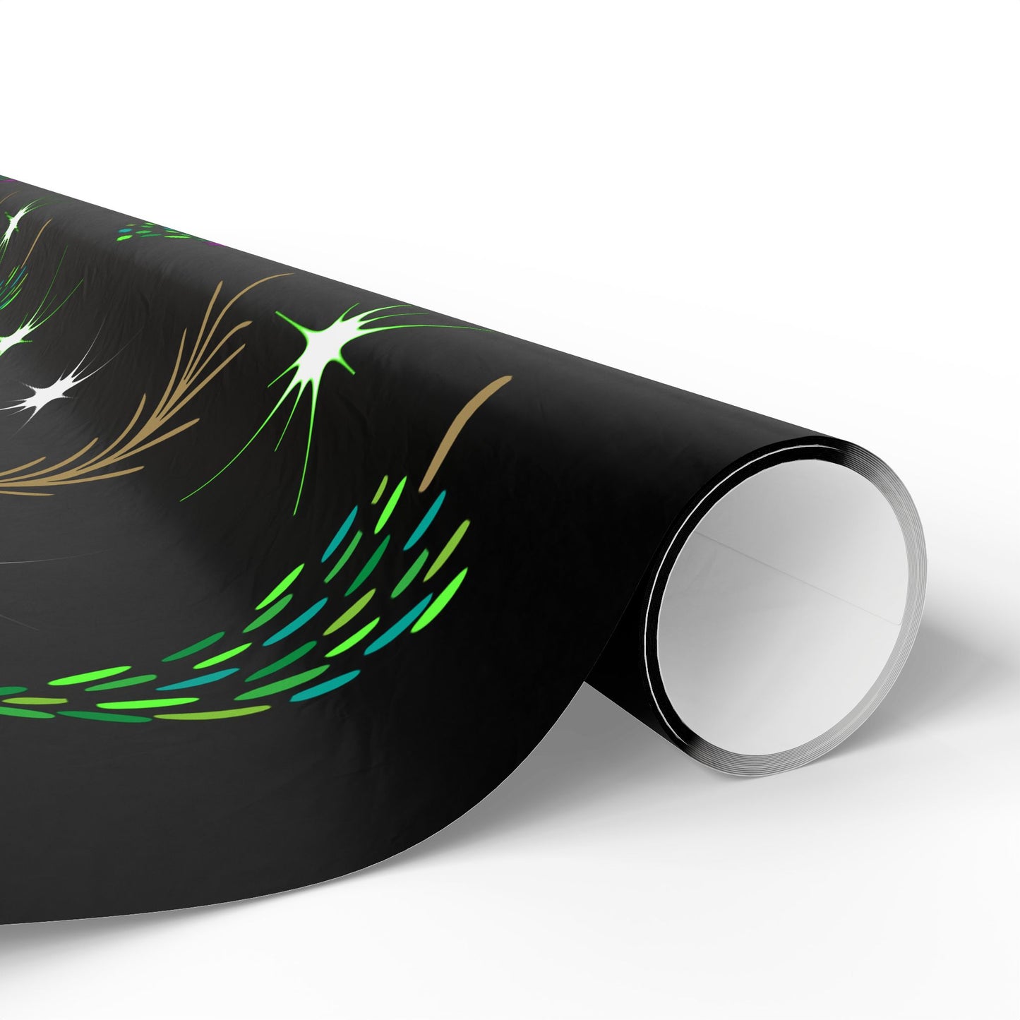 Gold Holiday Trees Wrapping Papers