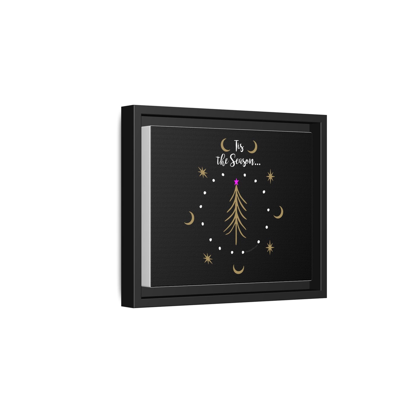 Tis the Season Gold tree Canvas