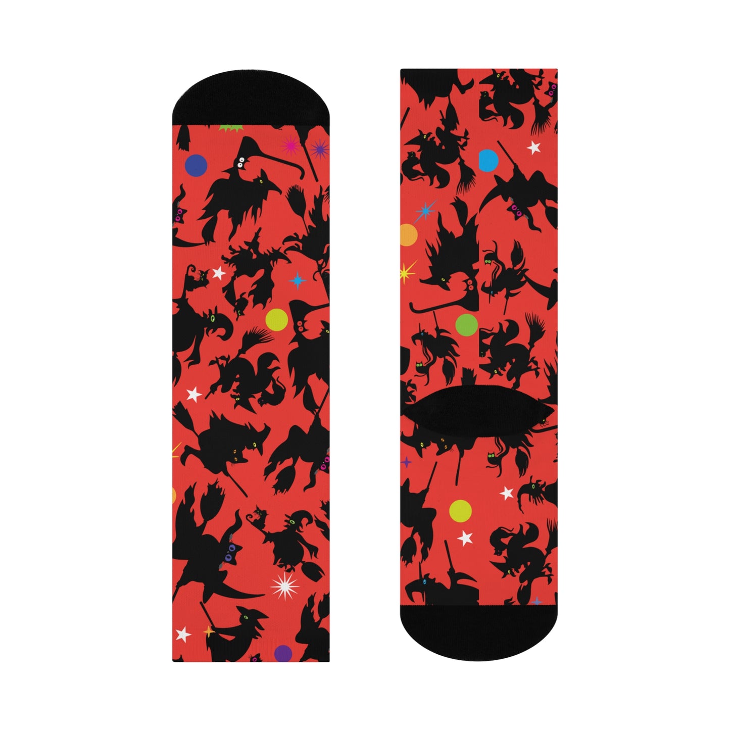 Orange Witches  Cushioned Crew Socks