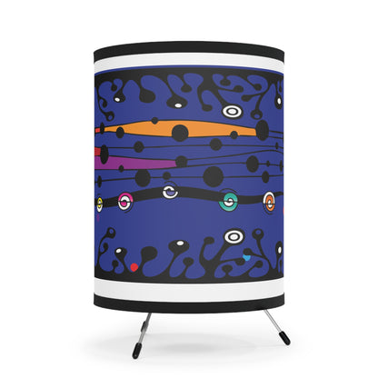 Blue Groove  Tripod Lamp with High-Res Printed Shade, US\CA plug