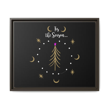 Tis the Season Gold tree Canvas