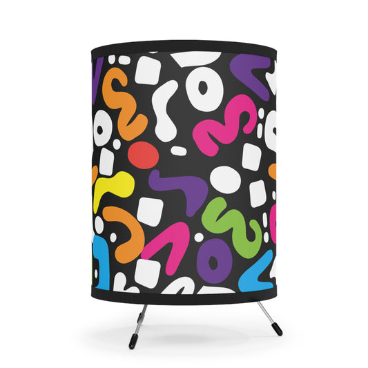 Colored DooDad Tripod Lamp with High-Res Printed Shade (US\CA plug)