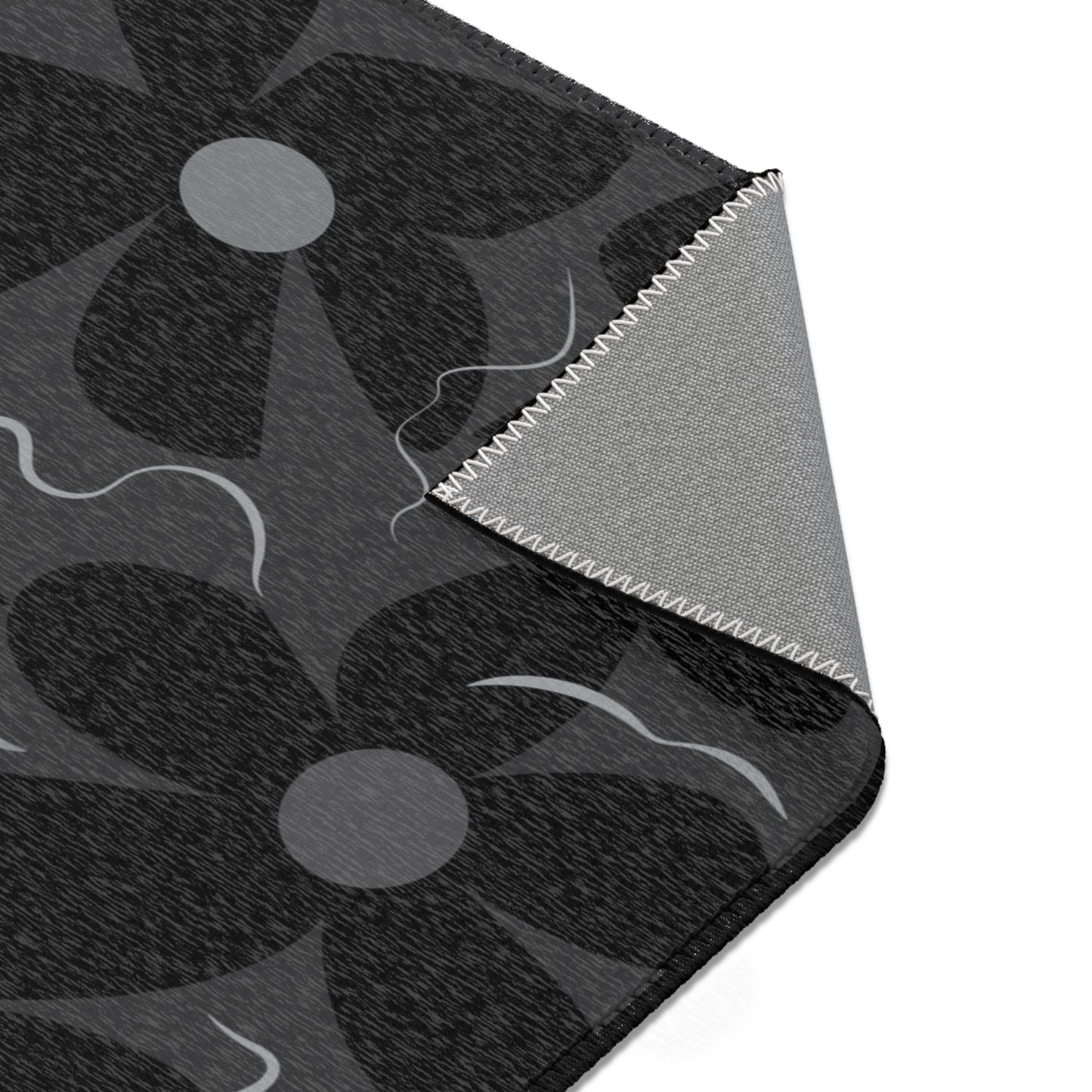 Midnight Modflower Area Rug