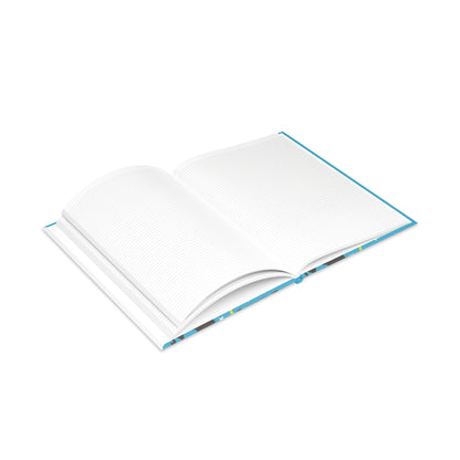 Blue Wicked Whiskers Hardcover Notebook with Puffy Covers