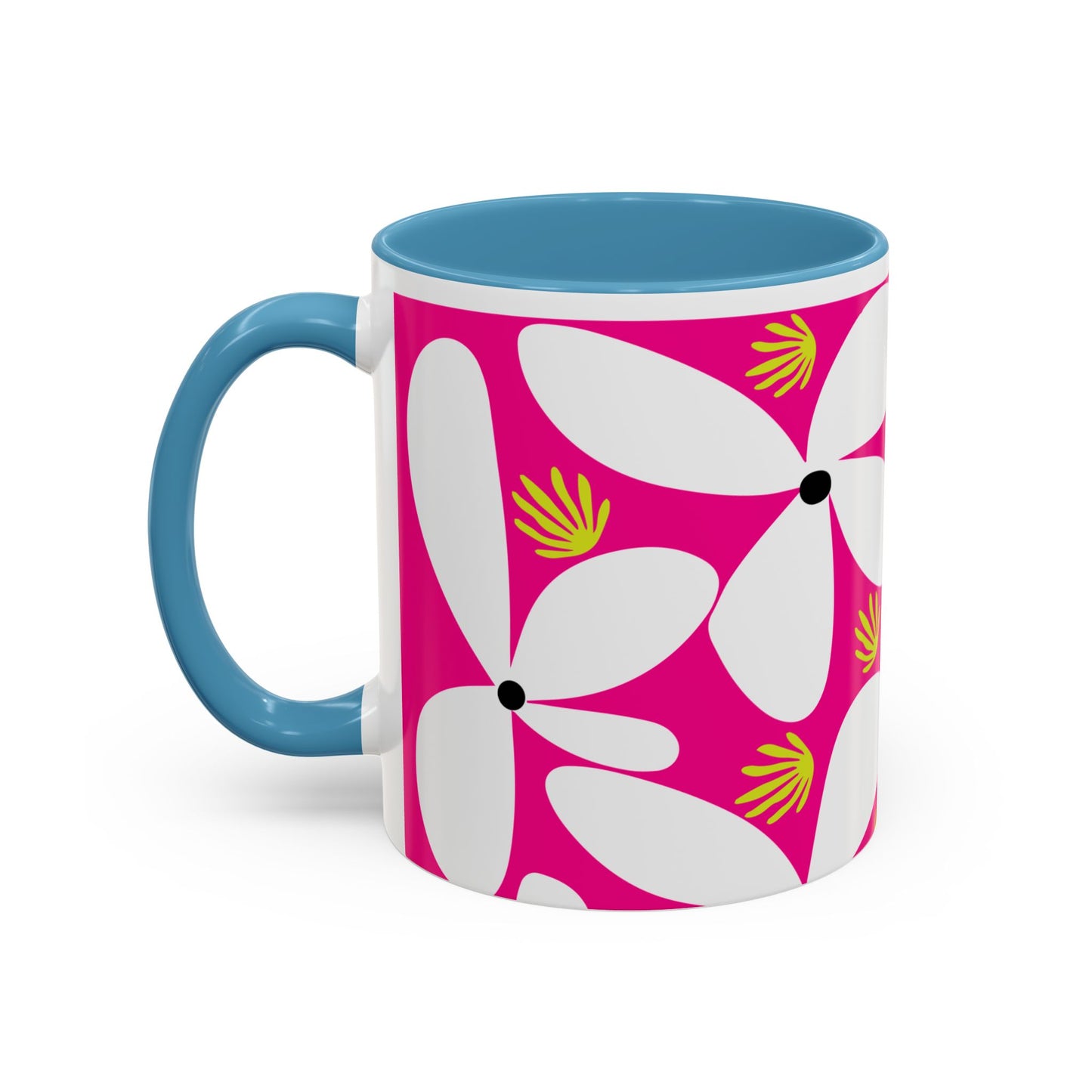 Pink Pop Daisy Accent Coffee Mug (11oz)