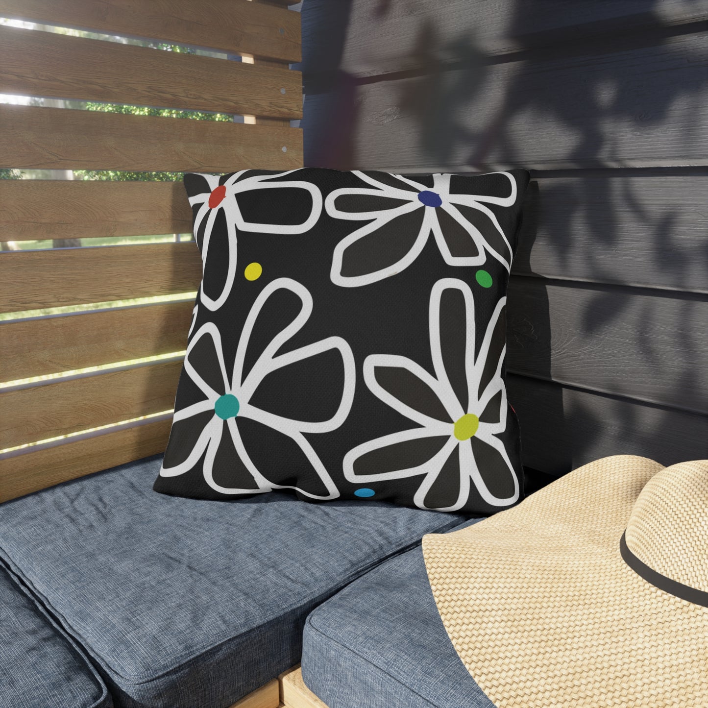 Summer Flower Love Outdoor Pillows