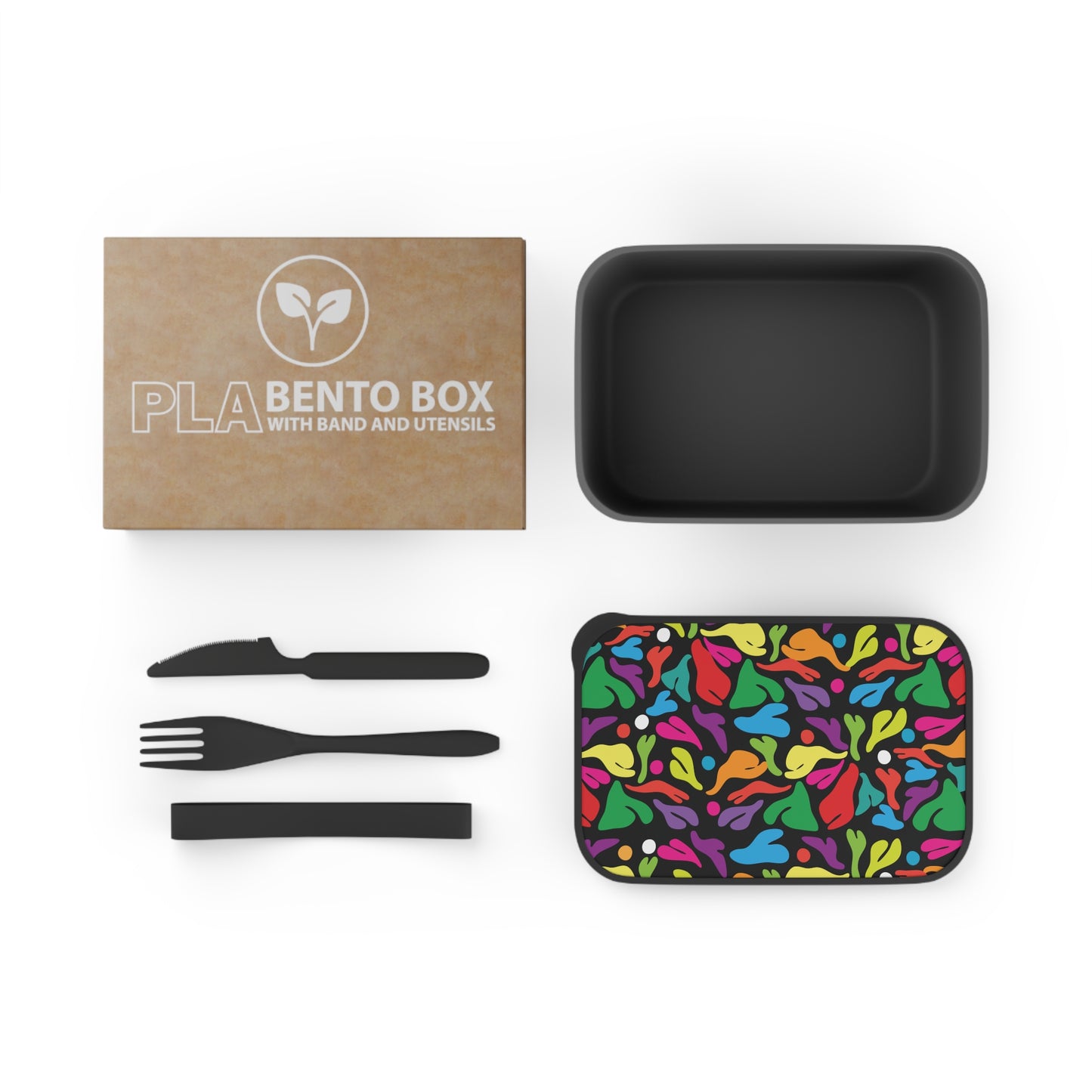 Flower Party  Bento Box with Band and Utensils