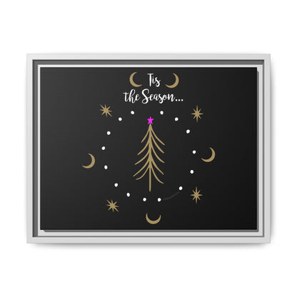 Tis the Season Gold tree Canvas