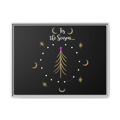 Tis the Season Gold tree Canvas