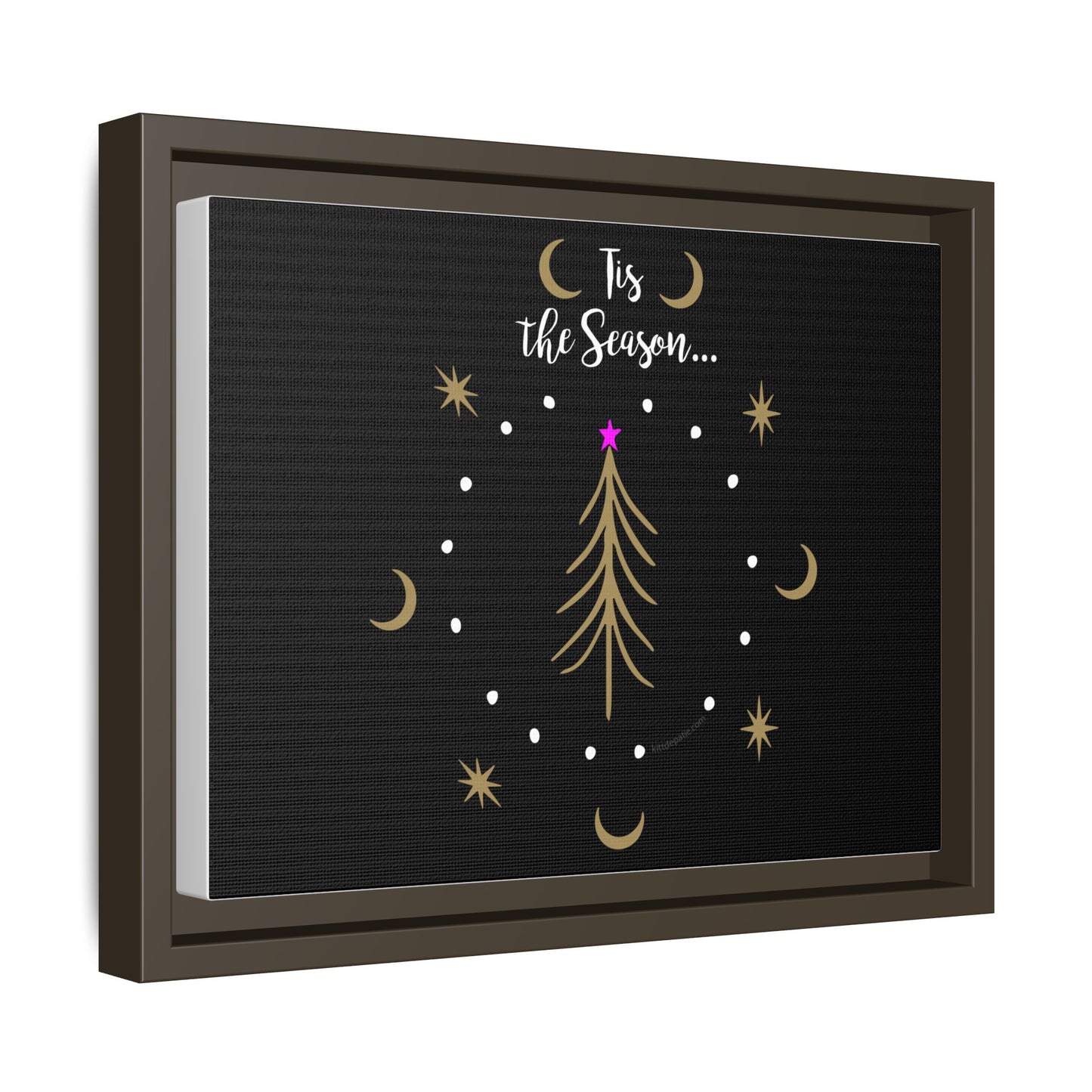 Tis the Season Gold tree Canvas