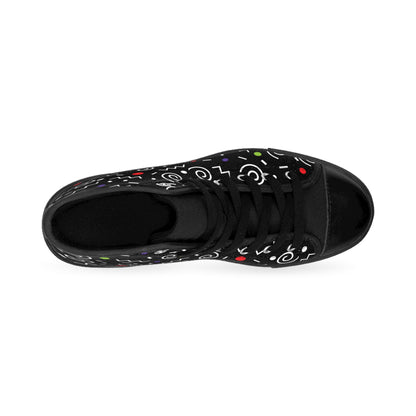 Color Scribbles Women's Classic Sneakers